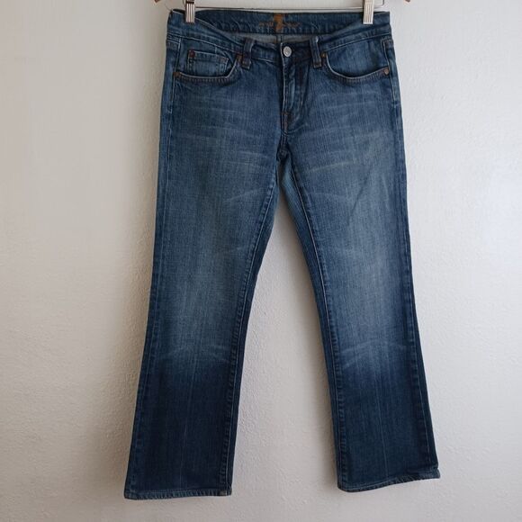 7 for all mankind boot cut blue jeans size 28 - Picture 1 of 6